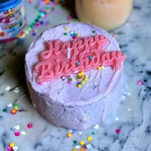 ⚠️SALE Candle // Handmade Happy Birthday Cake Shaped Candle SEND OFFERS